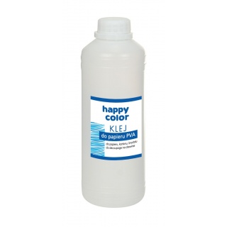 Klej do papieru PVA, butelka 500g, Happy Color, Kleje, Drobne akcesoria biurowe