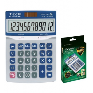 Kalkulator biurowy TOOR TR-2213A -12 pozycji, Kalkulatory, Urządzenia i maszyny biurowe