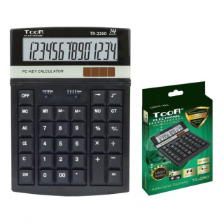 Kalkulator biurowy TOOR TR-2260 - 14 pozycji, Kalkulatory, Urządzenia i maszyny biurowe