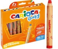 Kredki Baby 10 kolorów 3w1 Carioca (42818), Plastyka, Artykuły szkolne