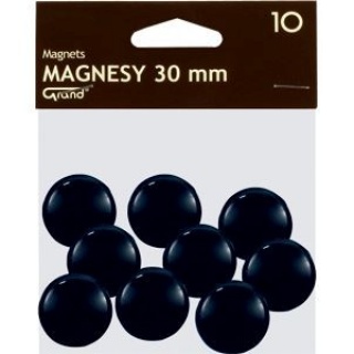 Magnes 30mm GRAND czarny, Bloki, magnesy, gąbki, spraye do tablic, Prezentacja