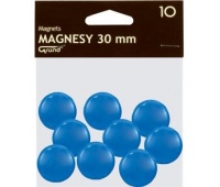 Magnes 30mm GRAND niebieski, Bloki, magnesy, gąbki, spraye do tablic, Prezentacja