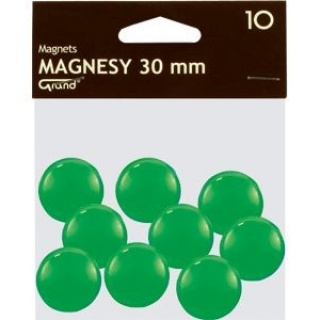 Magnes 30mm GRAND zielony, Bloki, magnesy, gąbki, spraye do tablic, Prezentacja