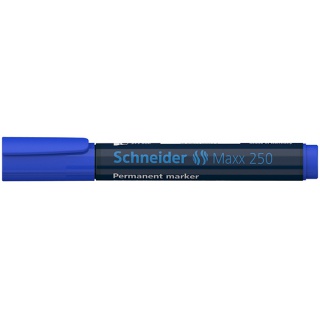 Marker permanentny SCHNEIDER Maxx 250, ścięty, 2-7mm, niebieski, Markery, Artykuły do pisania i korygowania