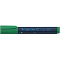 Marker permanentny SCHNEIDER Maxx 250, ścięty, 2-7mm, zielony, Markery, Artykuły do pisania i korygowania