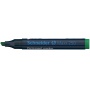 Marker permanentny SCHNEIDER Maxx 250, ścięty, 2-7mm, zielony, Markery, Artykuły do pisania i korygowania