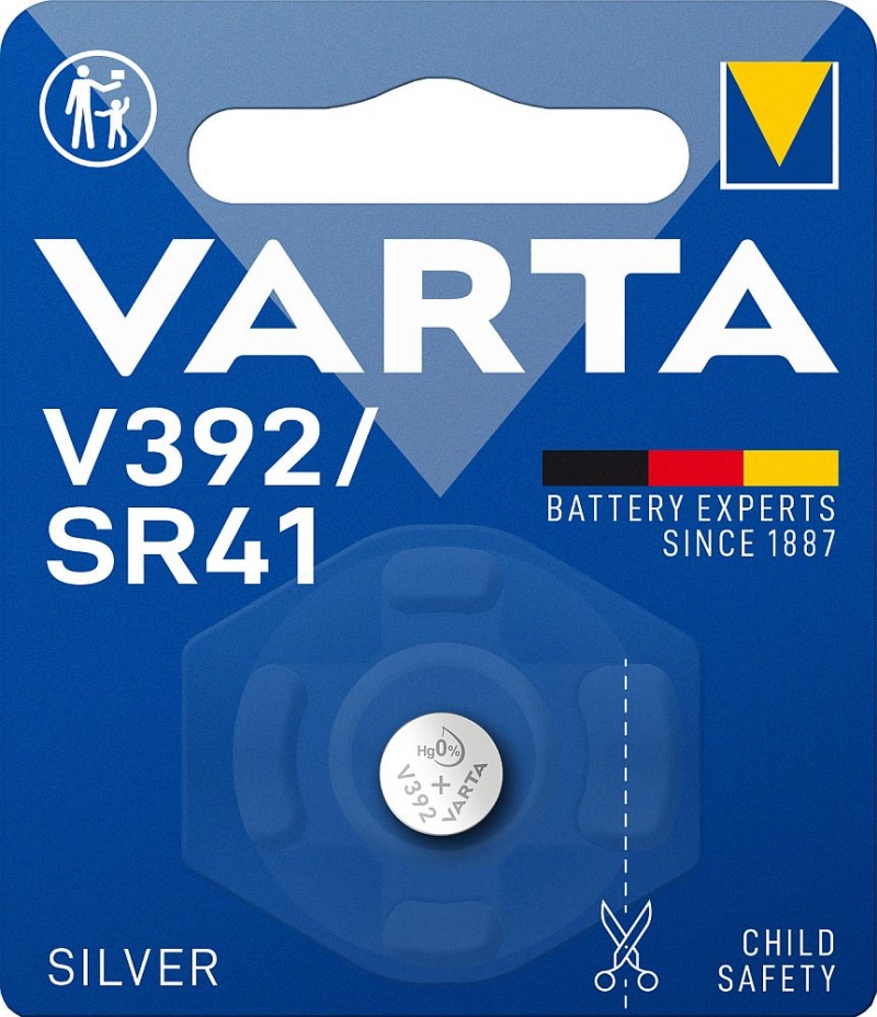 Bateria Specjalistyczna VARTA V392/SR41 Bli1, Baterie, akumulatory i ładowarki, Urządzenia biurowe