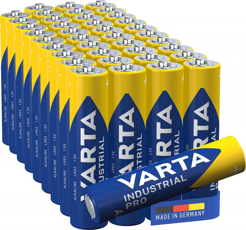 BATERIE ALKAL. LR-3 AAA VARTA INDUSTRIAL PRO 4szt, Baterie, akumulatory i ładowarki, Urządzenia biurowe