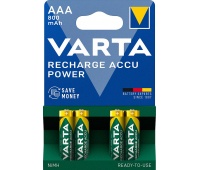 Akumulatorki VARTA Recharge Accu Power AAA 800 mAh Bli4, Baterie, akumulatory i ładowarki, Urządzenia biurowe