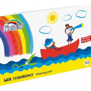 BLOK RYSUNKOWY FIORELLO A4 20k 80g A"30, Bloki, Artykuły szkolne