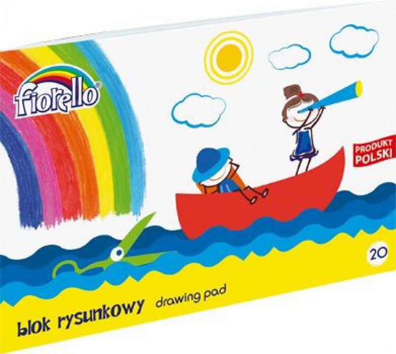 BLOK RYSUNKOWY FIORELLO A4 20k 80g A"30, Bloki, Artykuły szkolne