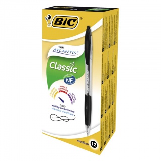 BIC Atlantis Classic Długopis czarny 1 szt, Długopisy, Artykuły do pisania i korygowania