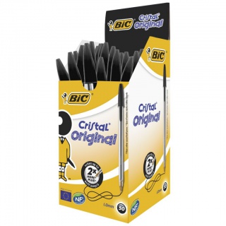 BIC Cristal Original Długopis czarny 1 szt, Długopisy, Artykuły do pisania i korygowania