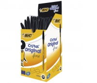 BIC Cristal Original Fine Długopis czarny 1 szt, Długopisy, Artykuły do pisania i korygowania