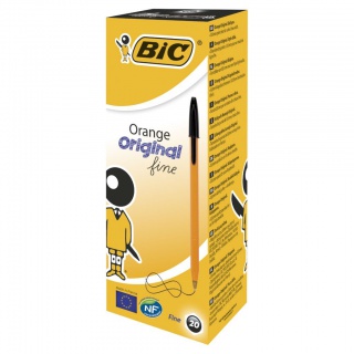 BIC Orange Original Fine Długopis czarny 1 szt, Długopisy, Artykuły do pisania i korygowania