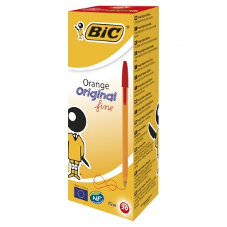 BIC Orange Original Fine Długopis czerwony 1 szt, Długopisy, Artykuły do pisania i korygowania
