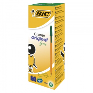 BIC Orange Original Fine Długopis zielony 1 szt, Długopisy, Artykuły do pisania i korygowania