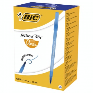 BIC Round Stic Classic Długopis niebieski 1 szt, Długopisy, Artykuły do pisania i korygowania