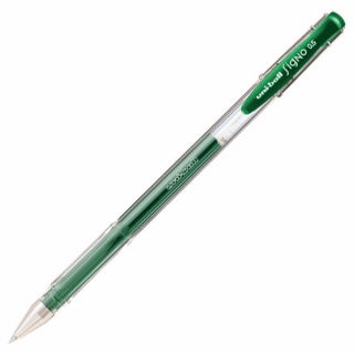 Długopis żelowy UM-100, zielony, Uni, Żelopisy, Artykuły do pisania i korygowania