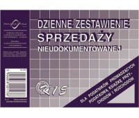 Dzienne zestawienie sprzedaży nieudokument., Druki, Papier i etykiety