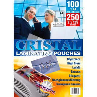 FOLIA LAMINACYJNA A3 303x426mm 100mic BŁYSK, Akcesoria do laminacji i bindowania, Prezentacja