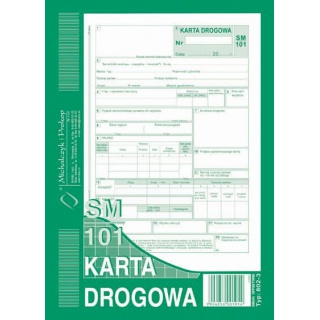 Karta drogowa - samochód osobowy, Druki, Papier i etykiety