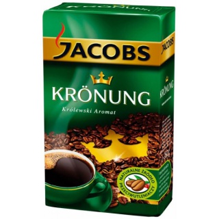 KAWA MIELONA JACOBS KRONUNG 500G, Herbata, kawa, Artykuły spożywcze