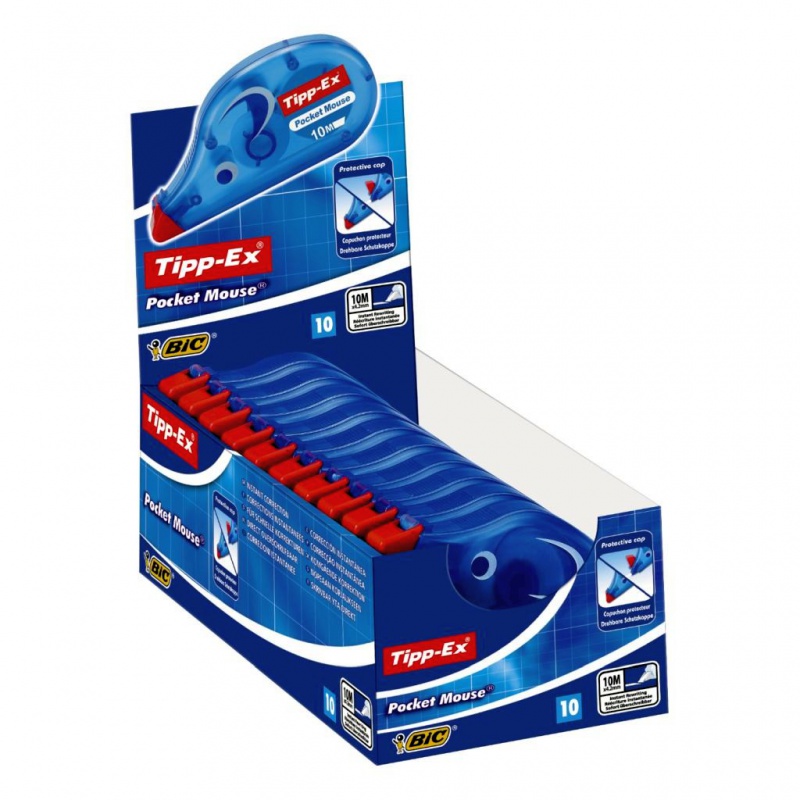 TIPP-EX Pocket Mouse Korektor Pudełko 10szt, Korektory, Artykuły do pisania i korygowania