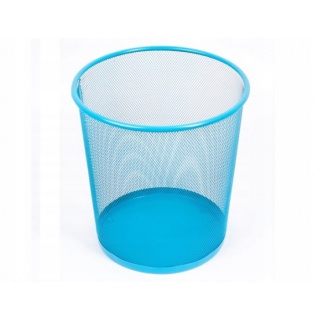 KOSZ METALOWY JASNONIEBIESKI, Kosze, Wyposażenie biura