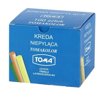 KREDA SZKOLNA KOLOR 100szt, Kreda, Plastyka