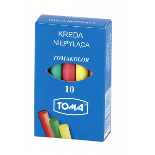 KREDA SZKOLNA KOLOROWA 10szt OM-81201, Plastyka, Artykuły szkolne