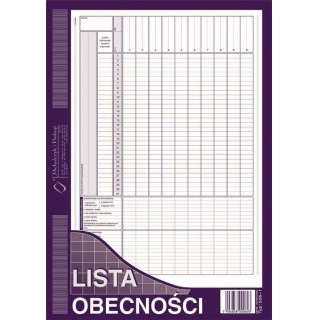 Lista obecności, Druki, Papier i etykiety