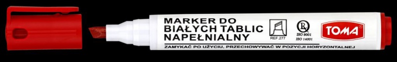 MARKER DO TABLIC SUCH. K.ŚCIĘTA CZERWONY, Markery, Artykuły do pisania i korygowania