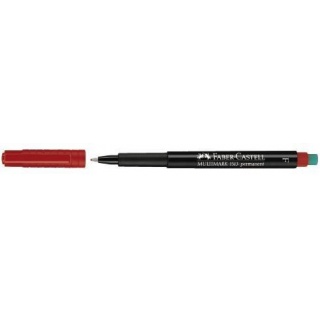MULTIMARK OHP PERMANENTNY F CZERWONY FABER-CASTELL, Markery, Artykuły do pisania i korygowania