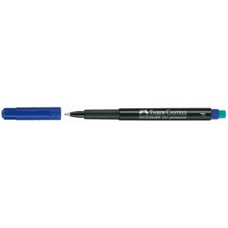 MULTIMARK OHP PERMANENTNY F NIEBIESKI FABER-CASTELL, Markery, Artykuły do pisania i korygowania