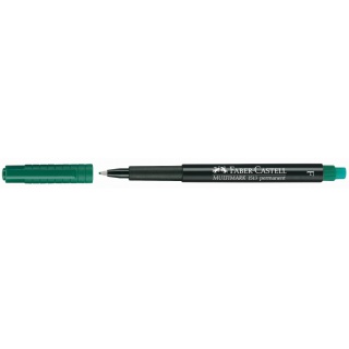 MULTIMARK OHP PERMANENTNY F ZIELONY FABER-CASTELL, Markery, Artykuły do pisania i korygowania
