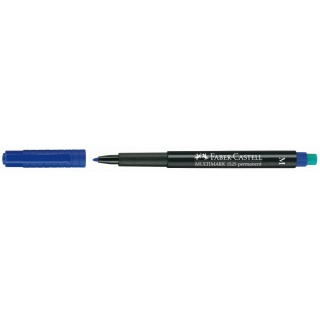 MULTIMARK OHP PERMANENTNY M NIEBIESKI FABER-CASTELL, Markery, Artykuły do pisania i korygowania