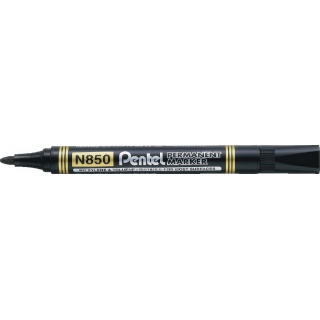 MARKER PENTEL N850 WODOODPORNY K.OKR. CZARNY, Markery, Artykuły do pisania i korygowania