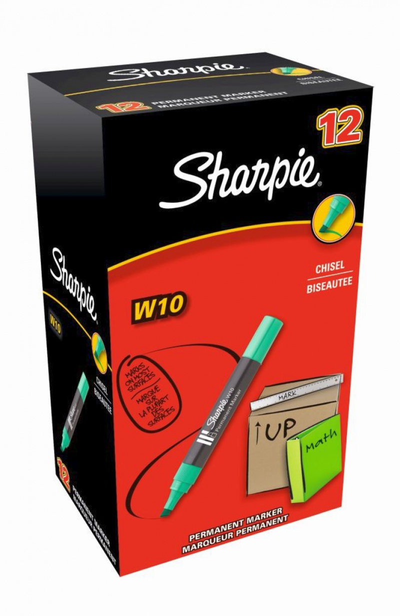 Marker perm. W10 zielony C 1,5 - 5,0 mm, Markery, Artykuły do pisania i korygowania