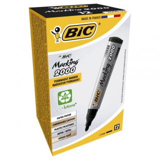 BIC Marking 2000 Ecolutions Marker czarny okrągła końcówka 1 szt, Markery, Artykuły do pisania i korygowania
