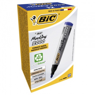 BIC Marking 2000 Ecolutions Marker niebieski okrągła końcówka 1 szt, Markery, Artykuły do pisania i korygowania