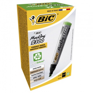 BIC Marking 2300 Ecolutions Marker zielony ścięta końcówka 1 szt, Markery, Artykuły do pisania i korygowania