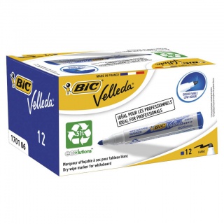 BIC Velleda ECOlutions 1701 Marker suchościeralny niebieski 1 szt, Markery, Artykuły do pisania i korygowania