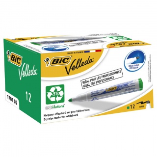 BIC Velleda ECOlutions 1701 Marker suchościeralny zielony 1 szt, Markery, Artykuły do pisania i korygowania