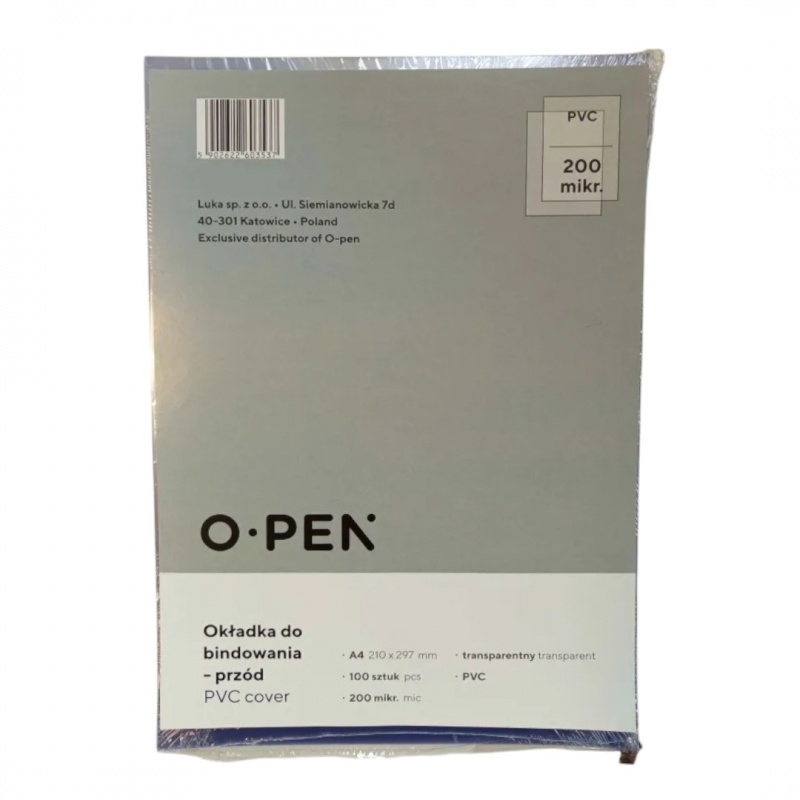 OKŁADKA DO BINDOWANIA PRZ&Oacute;D 200mic 100szt