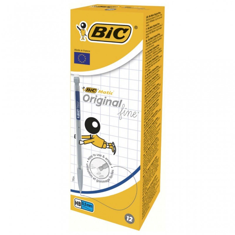 BIC Matic Original Fine HB Ołówek z gumką 1 szt, Ołówki, Artykuły do pisania i korygowania
