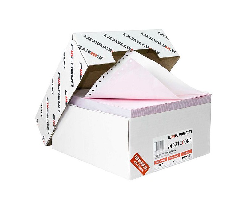 PAPIER SAMOKOP.375x12''x2 Z/O/P 900SKŁ., Papier komputerowy, Papier i etykiety