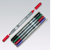 Pisaki DOUBLE POINT x4 etui, Flamastry, Artykuły szkolne