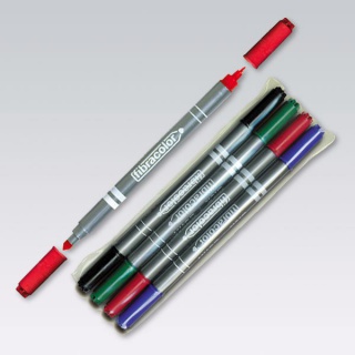 Pisaki DOUBLE POINT x4 etui, Flamastry, Artykuły szkolne