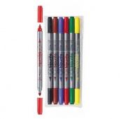 Pisaki DOUBLE POINT x6 etui, Flamastry, Artykuły szkolne
